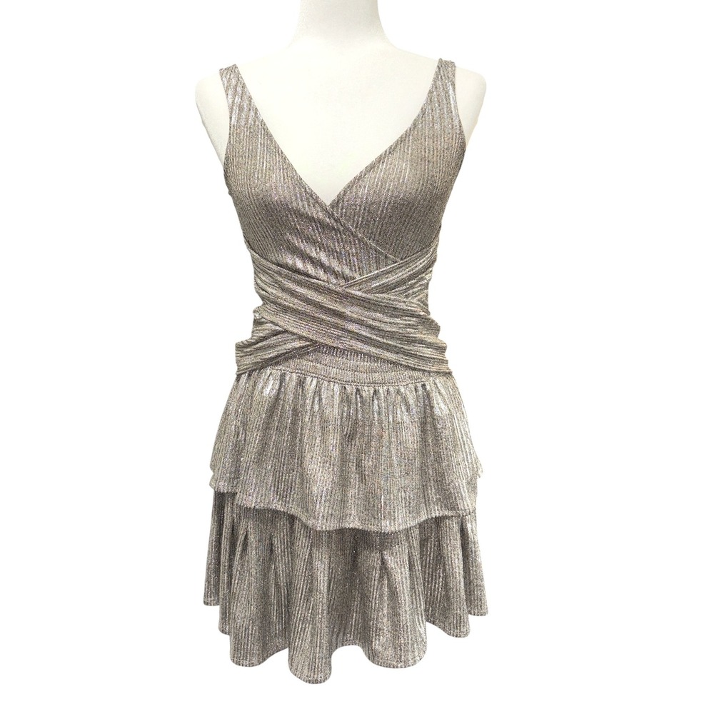 IRO‎ Paris Metallic Silver Knit Matching Set – IAMOVI Tank XXS + IMAMA Skirt XS